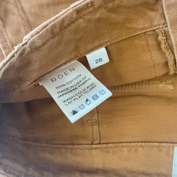 Doen The Wilder Pants Wide Leg High Rise Orange Brown Size 28 - Picture 8 of 12